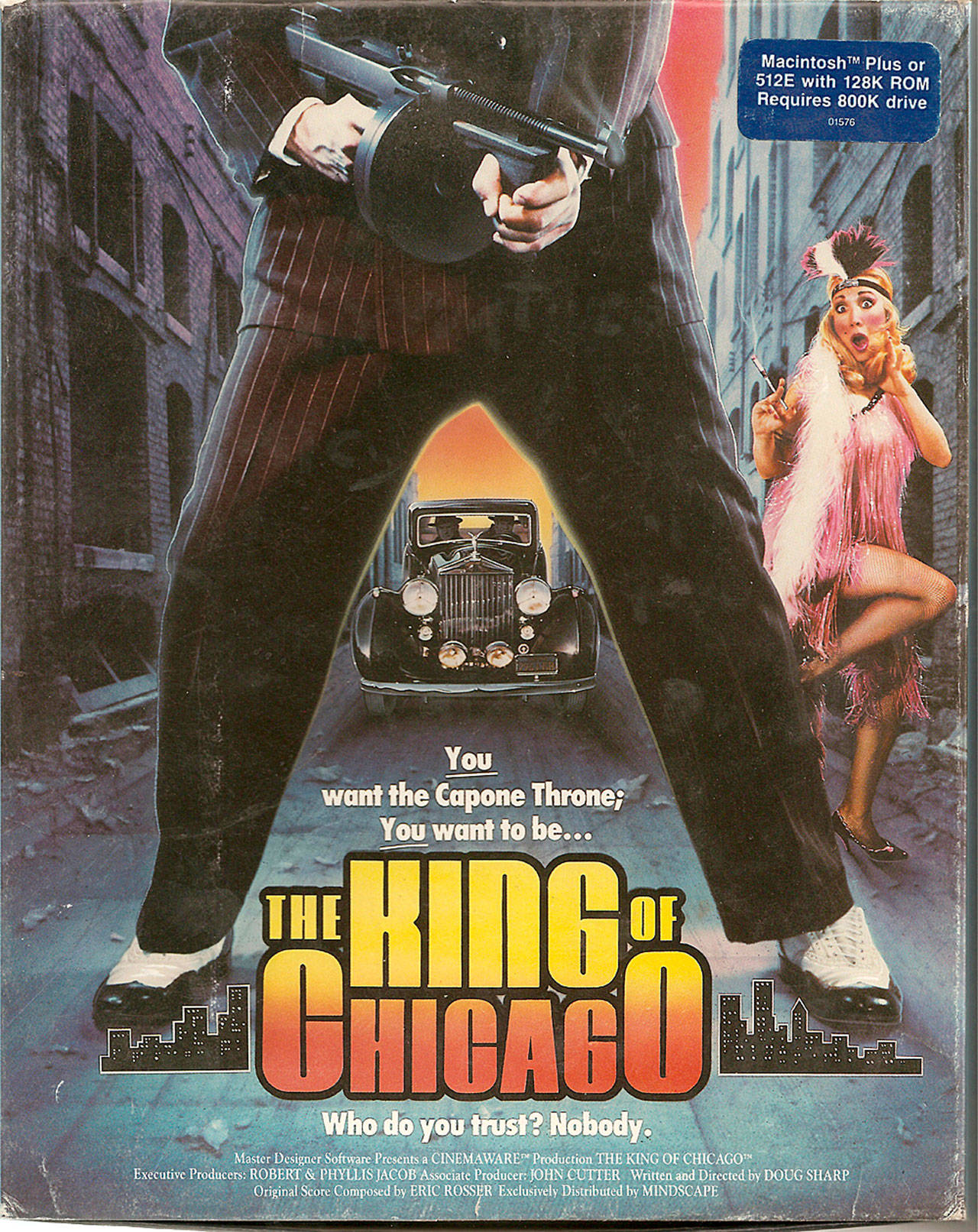 The box art of islander Doug Sharp’s bestselling 1980’s video game “The King of Chicago” (Courtesy Photo).