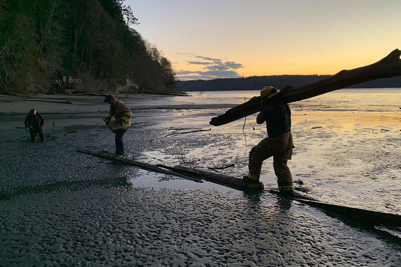 Firefighters extricate woman stuck in sand, mud near Lisabeula Park