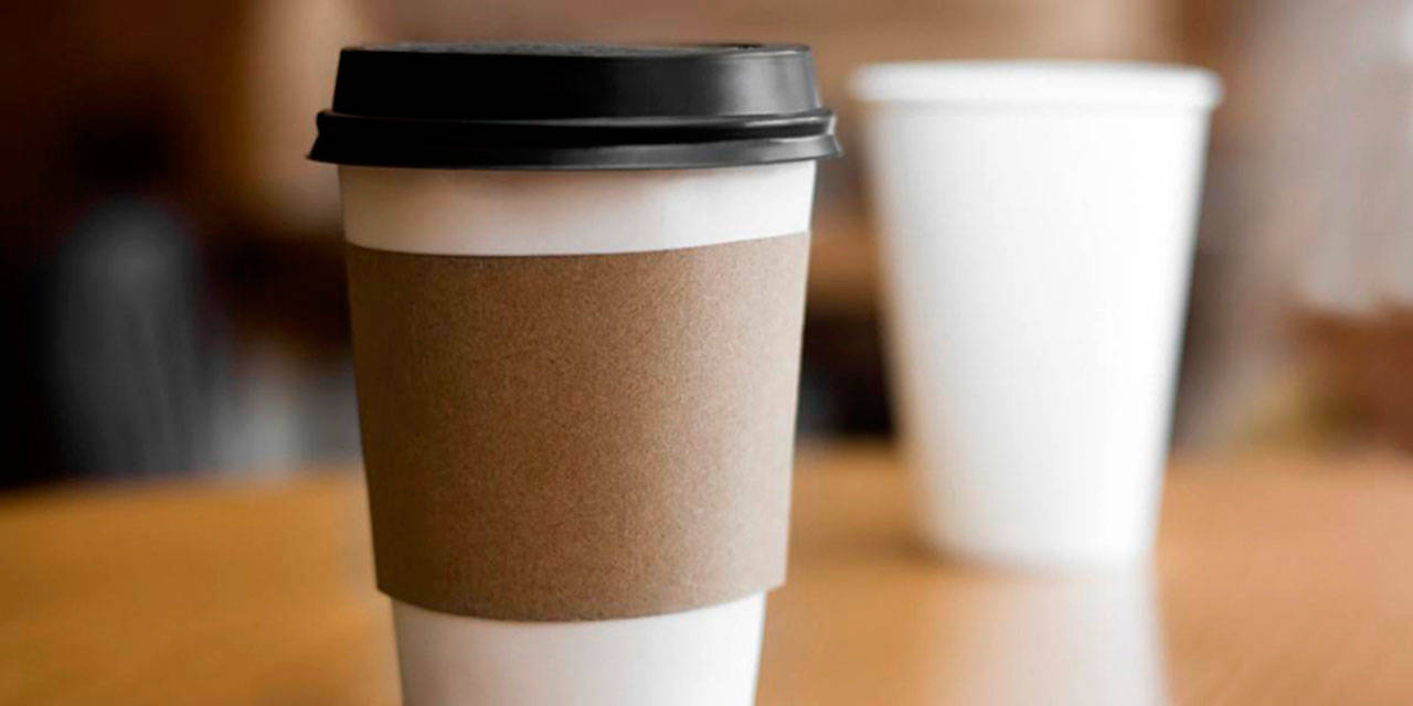 Single use coffee cups, like the ones pictured, are not recyclable as they are lined with plastic. Tens of billions of them are thrown away annually. (Courtesy photo)