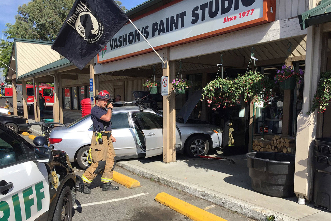 Car hits ACE Hardware in Thriftway parking lot