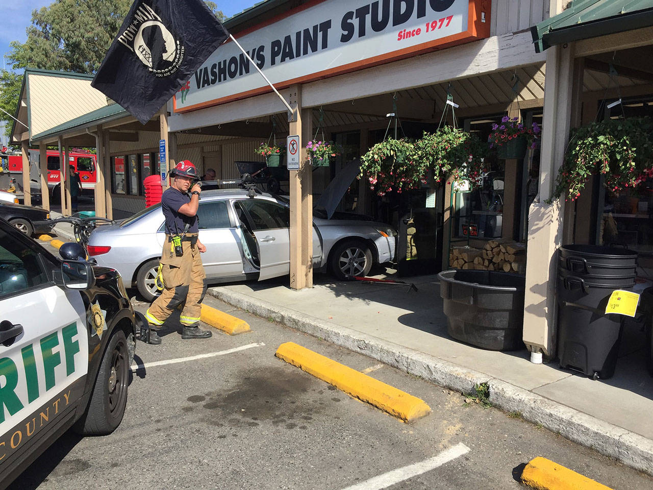 Car hits ACE Hardware in Thriftway parking lot VashonMaury Island