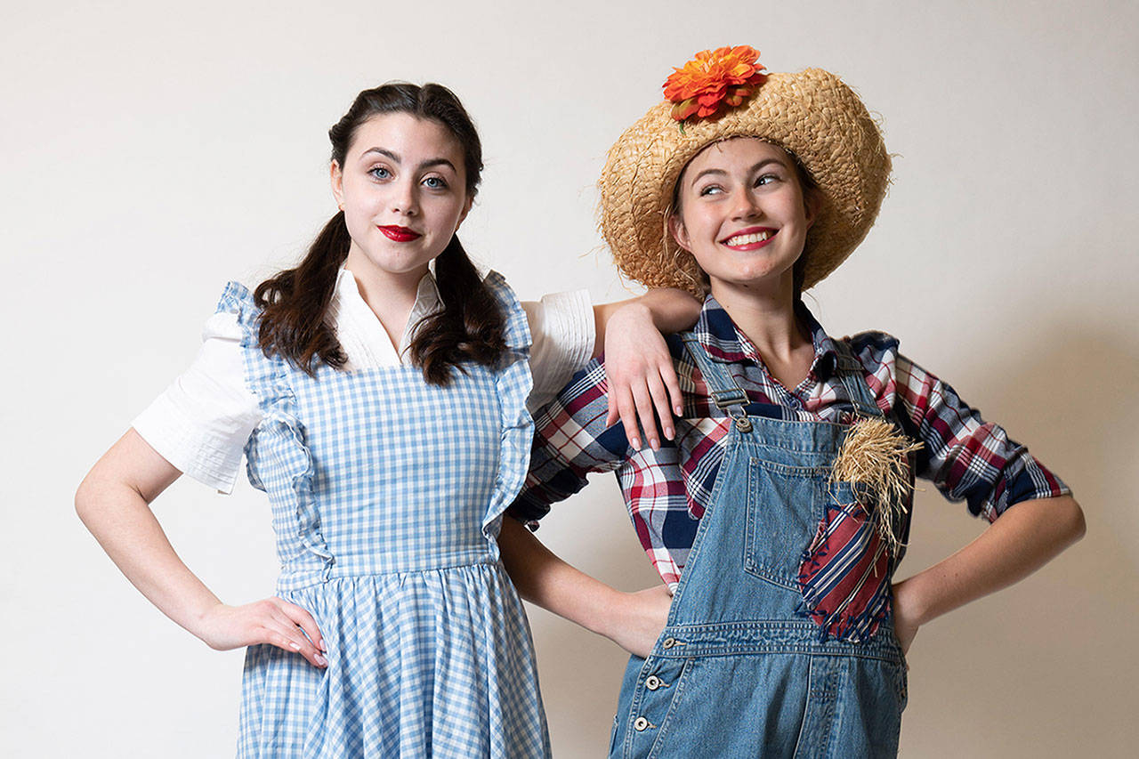 Isa Samson-Frey plays Dorothy, and Lyla Mildon dances the role of Scarecrow, in Vashon Dance Academy’s production of “The Wizard of Oz” (John Jeffcoat Photo).