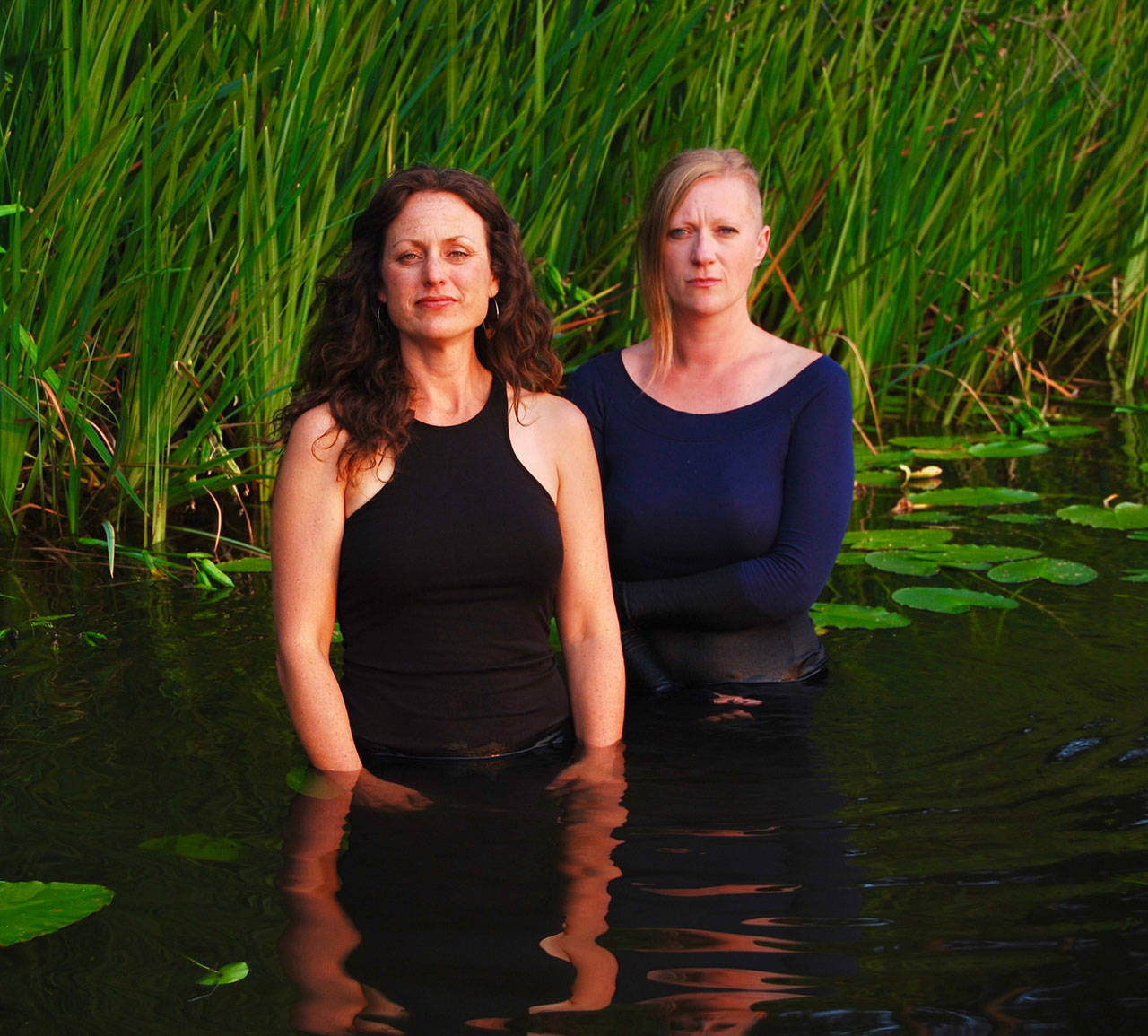 Beth Wood and Ara Lee James bring their duo act, Stand and Sway, to a show at 7:30 p.m. Friday, June 14, at Vashon Center for the Arts (Mary Beth Camp Photo).