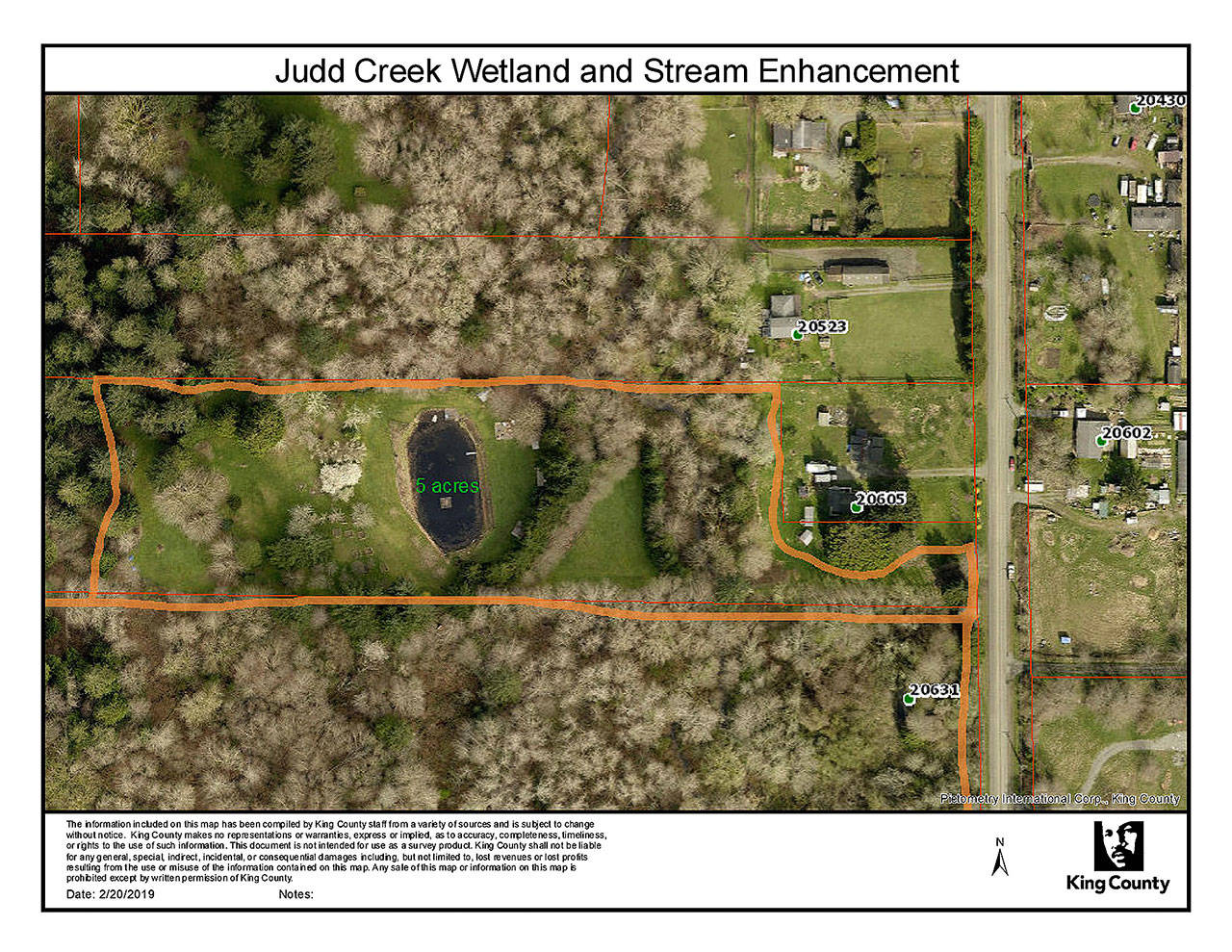 The Land Trusts tree planting project also intersects with its ongoing efforts to restore salmon habitat along the length of Judd Creek (Courtesy Photo).