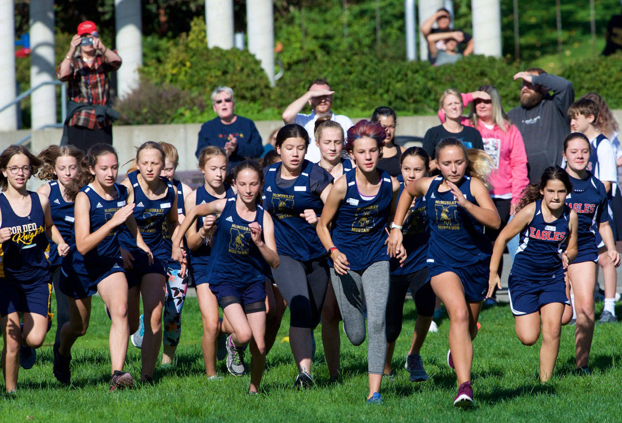 Mustang girls, boys finish third out of 7 teams