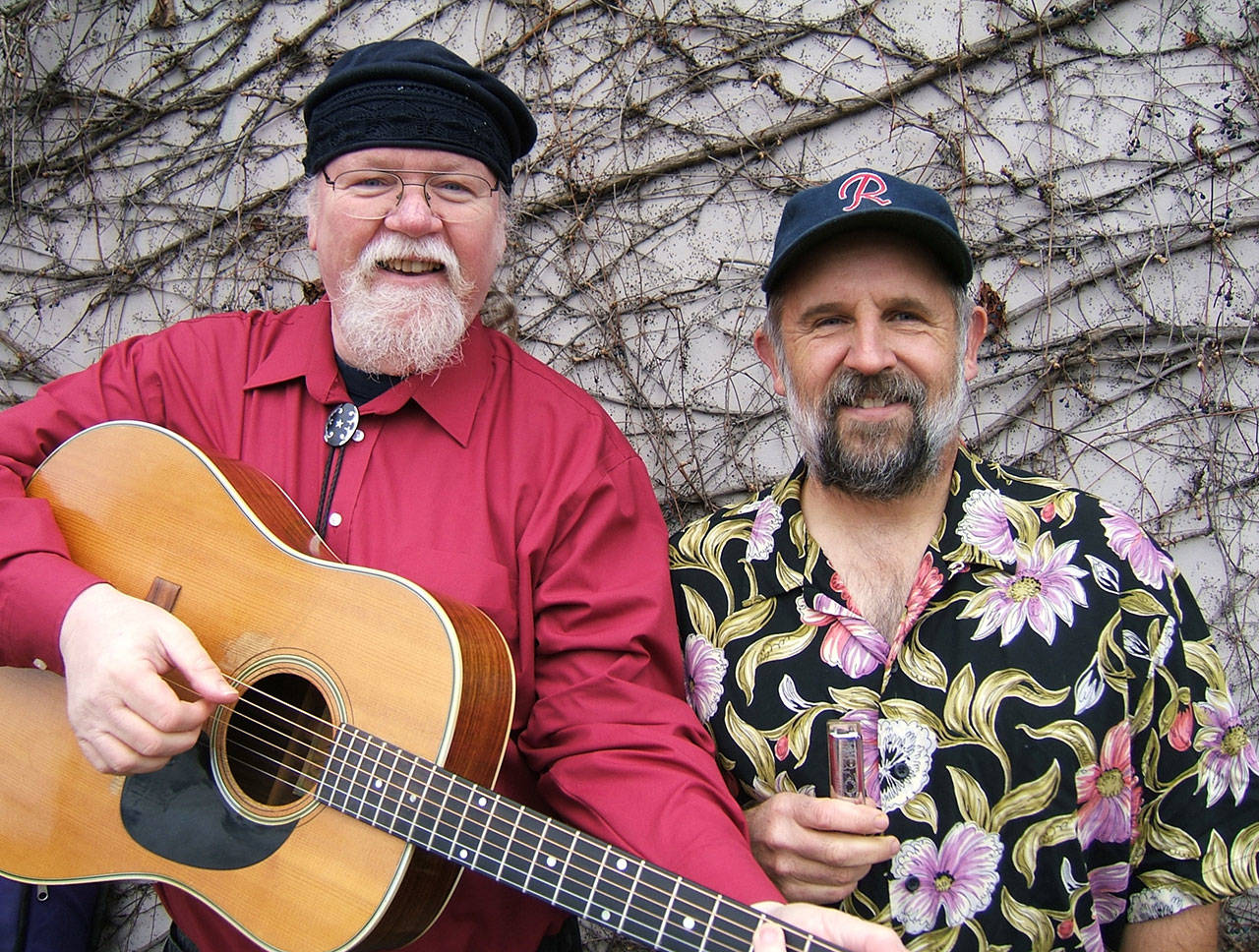 Mark Graham and Orville Johnson, who call themselves The Kings of Mongrel Folk, will play at the second annual Home 2 Vashon benefit on Oct. 19 (Courtesy Photo).