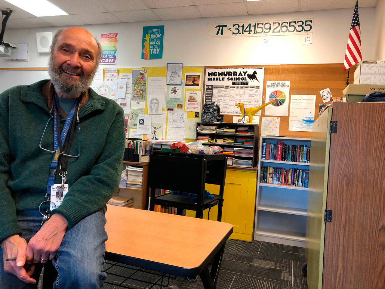 Cornelius Lopez has been teaching for 45 years at McMurray Middle School (Kate Dowling/Staff Photo).
