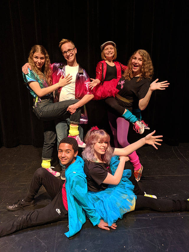 The young cast of “Footloose,” a new offering from Vashon Center for the Arts’ musical theater education program, will light up the stage Nov. 15, 16 and 17, at the arts center (Courtesy Photo).