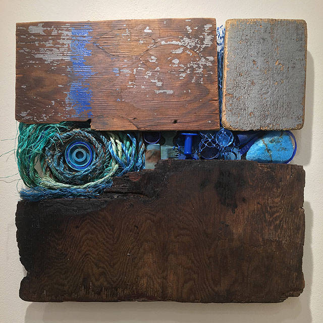 Jennifer Hawke’s found beach objects in her studio become captivating art. (Jennifer Hawke Photo)