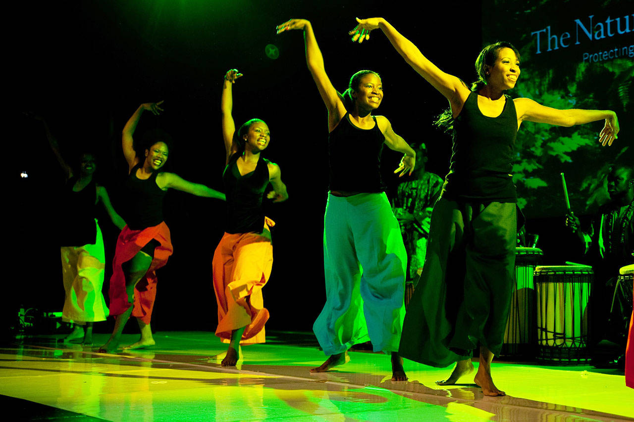 “Round-Trip Africa,” a performance of contemporary and traditional African dance and drumming, will take place at 7:30 p.m. Thursday, Feb. 27, at Vashon Center for the Arts. (Barbie Hull Photo)
