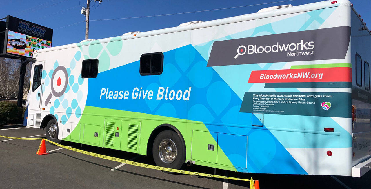 Bloodworks NW visited Vashon for an emergency blood drive (Kate Dowling Photo)