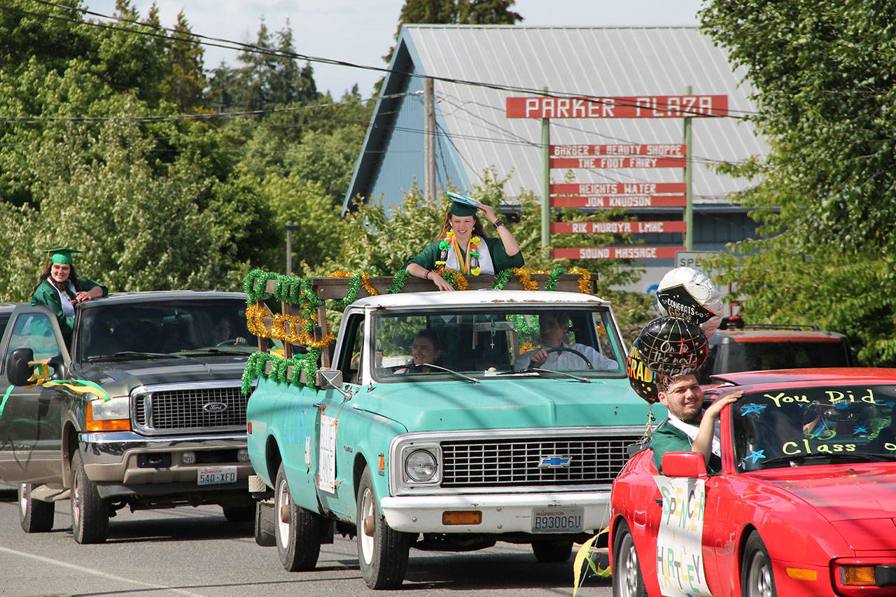 The Vashon Island High School Class of 2020 was honored with a parade Saturday (Paul Rowley/Staff Photo).
