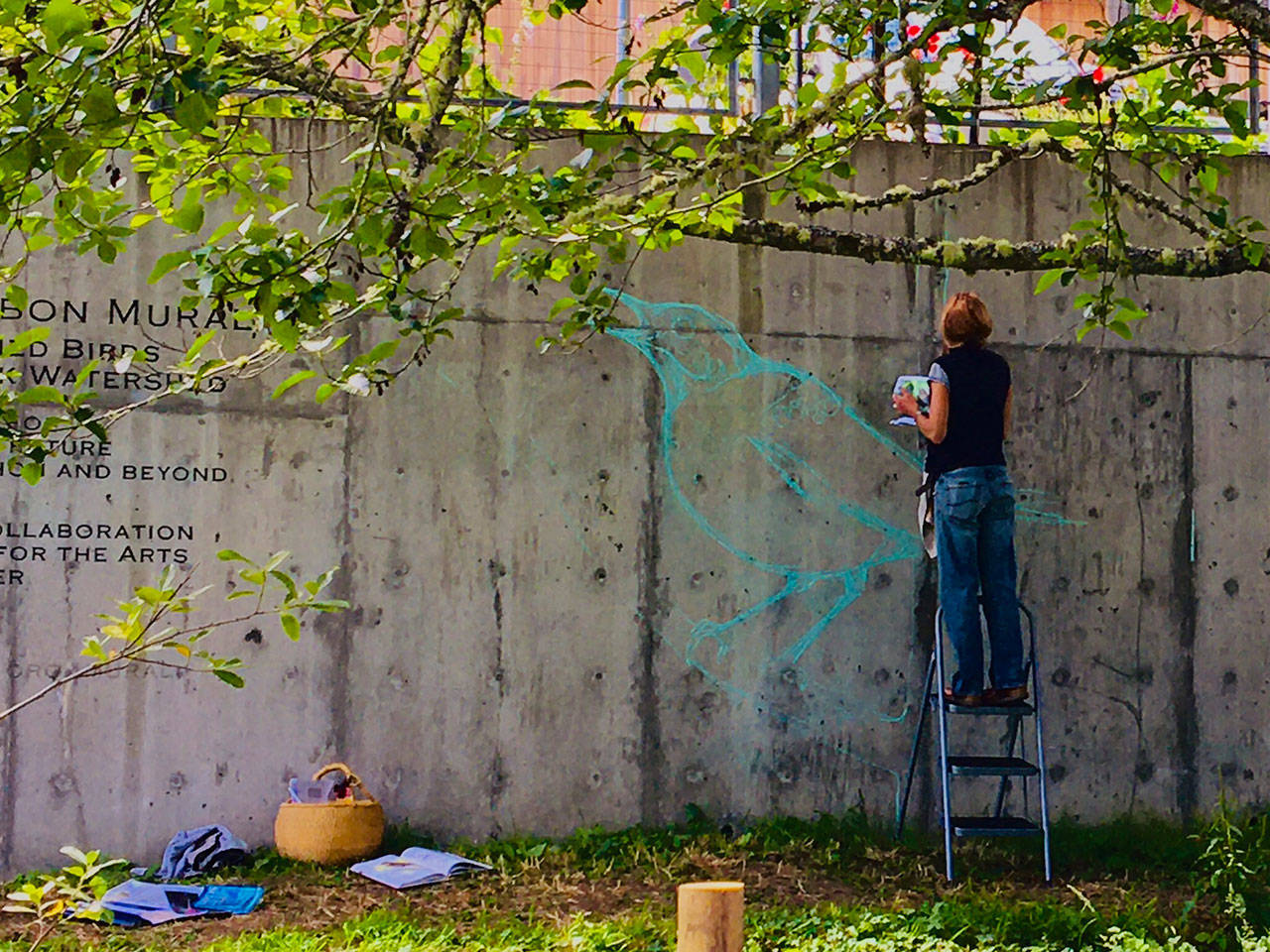 Artist Britt Freda is painting a new mural project in VCA’s Heron Meadow (Courtesy Photos).