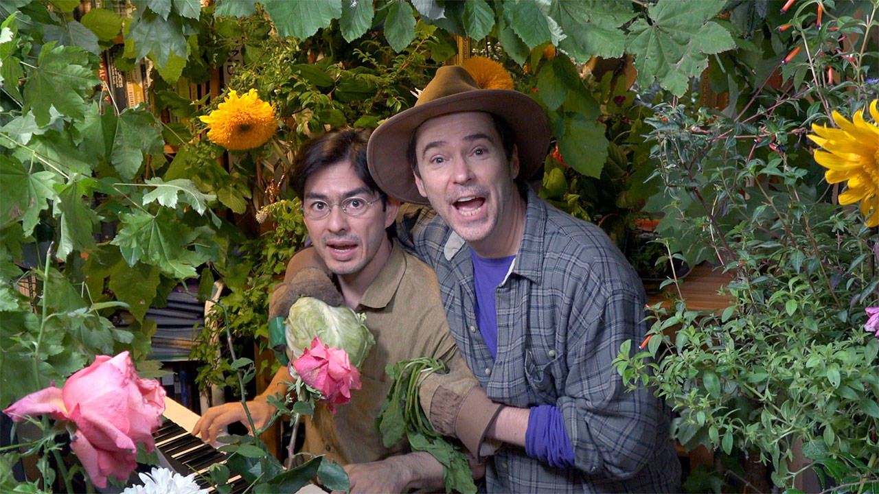 David Mielke and Thomas Pruiksa will appear on “It’s Late on Vashon,” and share some of the magic behind the video series, “Broadway in the Yurt” (Courtesy Photo).