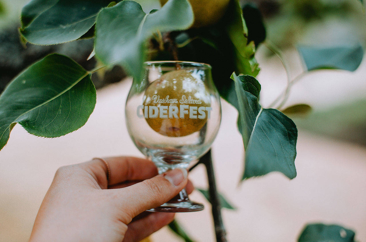 The boxes include a pair of Ciderfest tulip tasting glasses (Elise Giordano Photo).