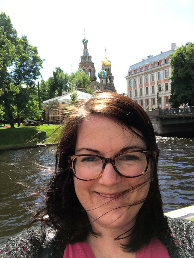 Becky Blankenship, who teaches at McMurray Middle School, is a Fulbright scholar. This photo was taken in her pre-pandemic and pre-teaching life when she worked in Russia as an account executive for Marriott’s Moscow (Courtesy Photo).