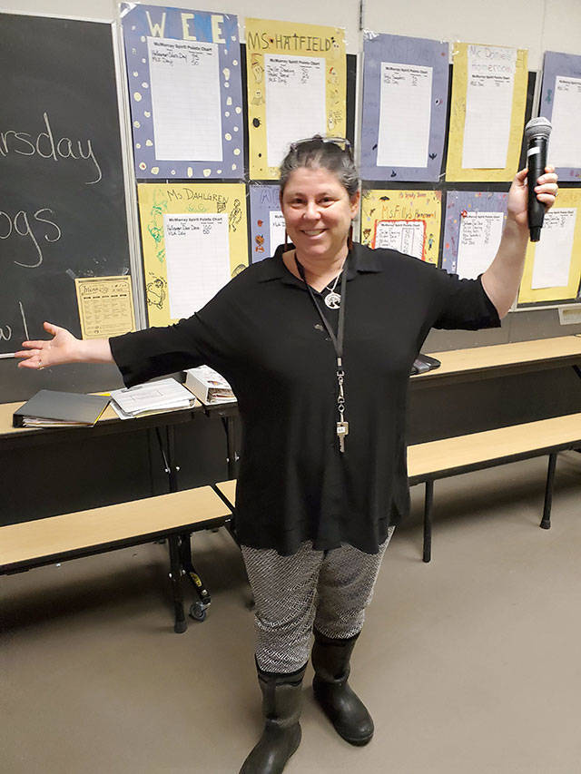 “I didn’t expect it to touch me personally as much as [it] did,” said Peggy Rubens Ellis, who managed the Sources of Strength contest at McMurray Middle School. “It showed me that the students already have some really good coping skills” (Courtesy Photo).