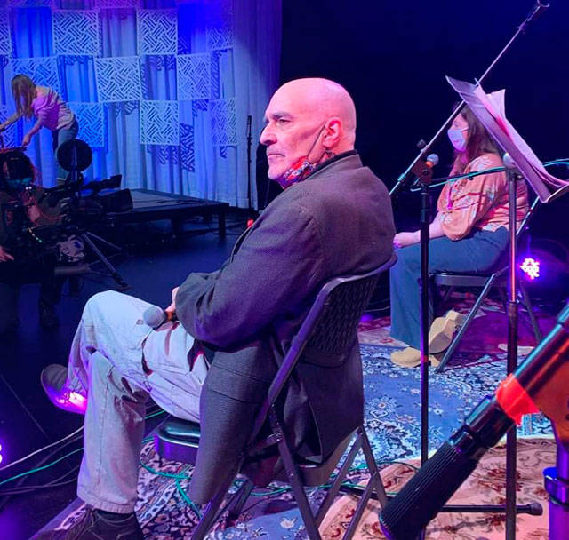 Chris Boscia, shown here at a Vashon World AIDS Day 2020 live-streamed performance, is the new artistic director of Take A Stand Productions (Peter Serko Photo).