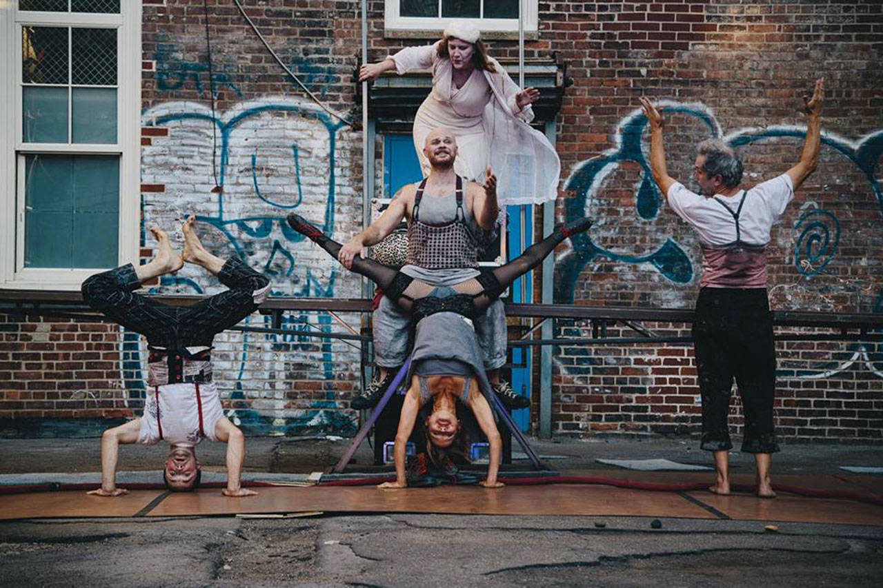 UMO Ensemble has already performed its show, “Fail Better,” outdoors, in a New York City parking lot. Now, the ensemble will bring the show to an outdoor stage, at Open Space for Arts Community, during this summer’s Vashon Repertory Theatre Fest (Courtesy Photo).