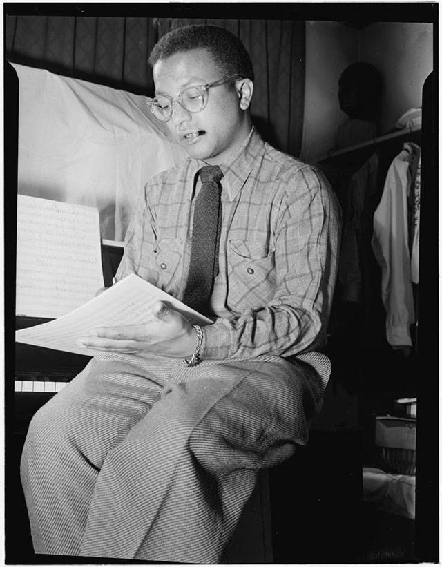 Billy Strayhorn was not only one of the great musical geniuses of the 20th century, but also the only out gay American musician/composer in the 1940s, 50s and 60s. With Duke Ellington, he created such songs as “Take the A Train” and “Lush Life” (William Gottlieb Photo/Library of Congress Photo).