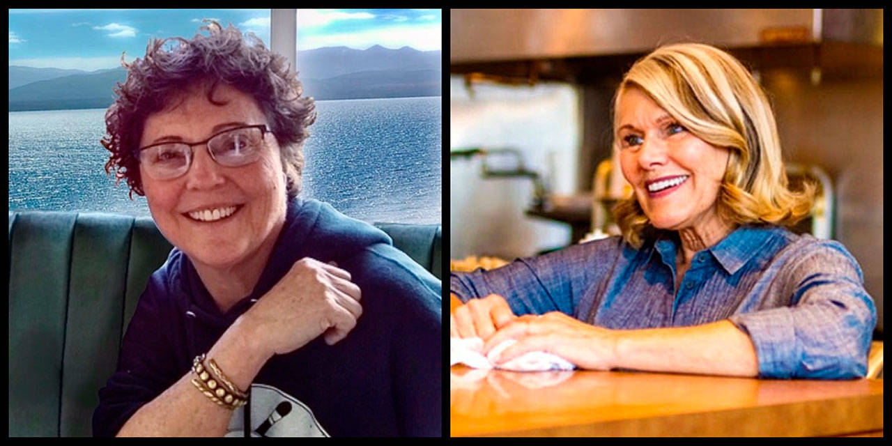 Bettie Edwards (left) and Melinda Powers (right) will be interviewed by Susan McCabe in the next “Well Lived Lives” talk presented by Vashon Heritage Museum and Vashon Community Care (Jasper Merrill Photo (Bettie Edwards) and Courtesy Photo).