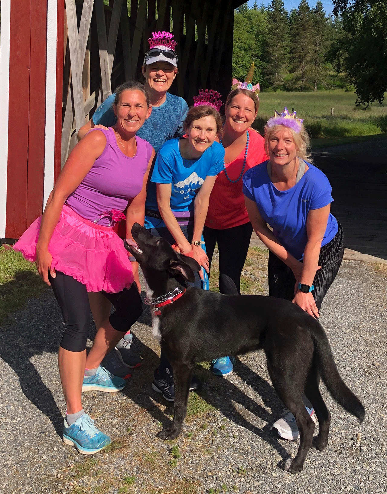 (Photo Courtesy of Ginger Hamilton)
Group photo of Hamilton and her running group on a birthday celebration run in June 2021. Hamilton credits her group in keeping her motivated to keep running over the years. From left to right: Ginger Hamilton, Susan Swan, Katie Simpson, Jenny Wegley and Tavi Black.