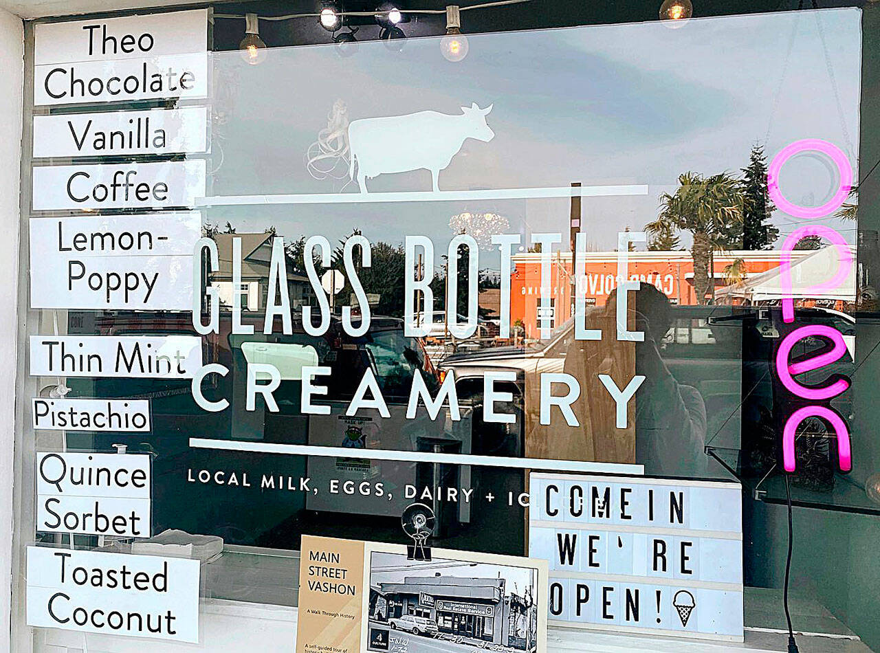 Courtesy Photo
Glass Bottle Creamery, a small island store that sells ice creams, milk, eggs and other items, is planning to move across the street in Vashon’s main town core, and occupy a more expansive space next door to a new taproom and teriyaki spot called Pop Pop Bottle Shop.