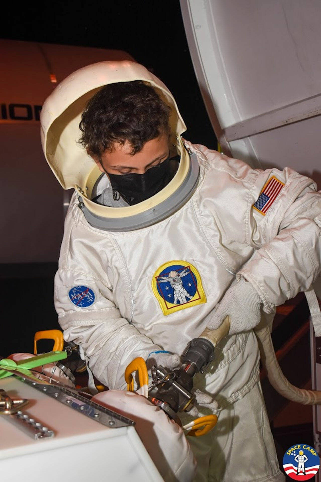 (Photo Courtesy Allison Clemons) Tom Clemons, suited up at Space Camp. The program has had nearly 1 million trainees graduate from its programs since its inception in 1982.