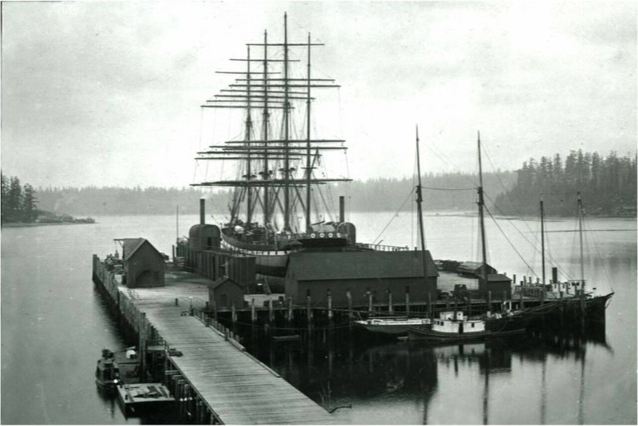(Oliver Van Olinda Photo, 1893) The Dockton dry dock in 1893