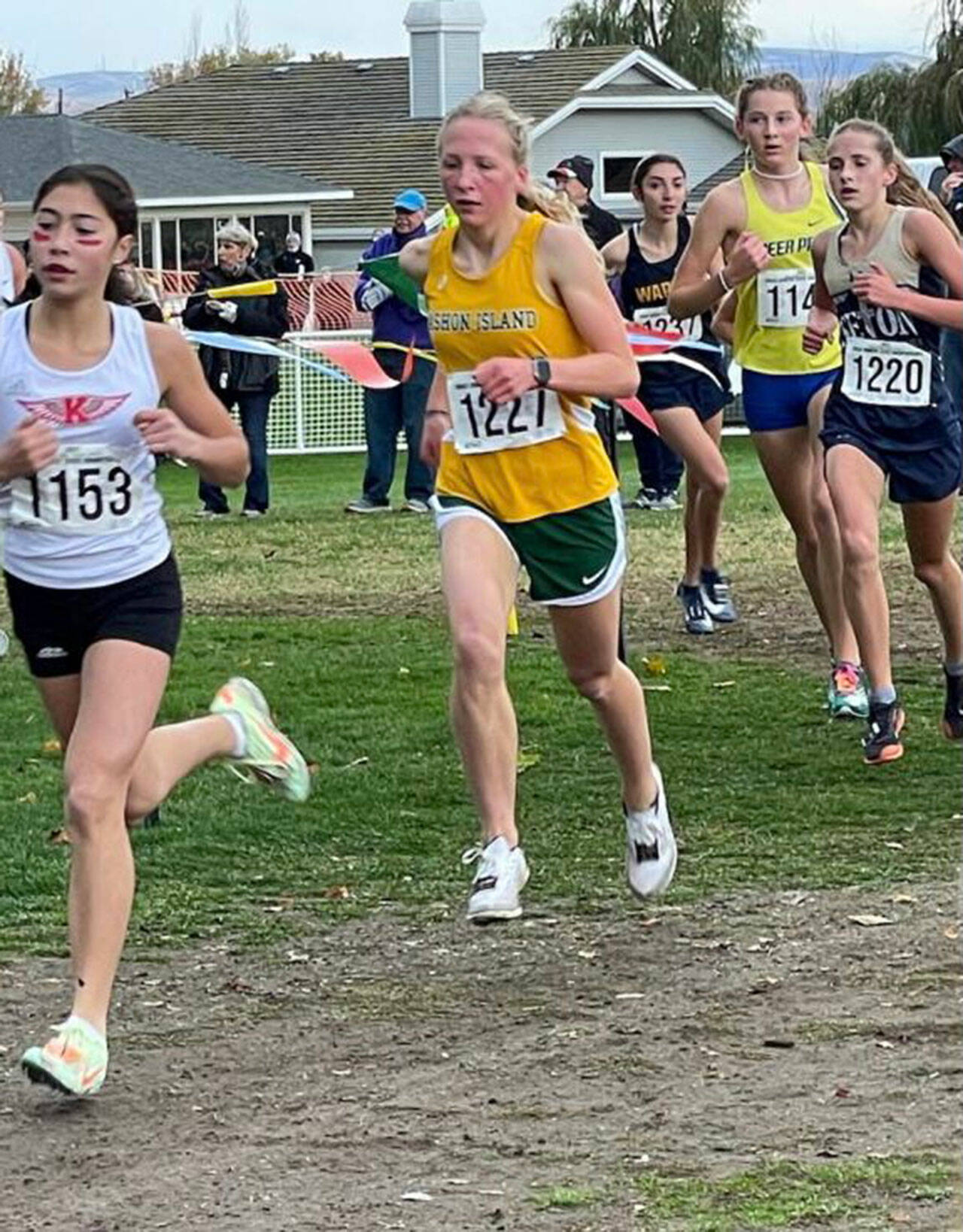 (Lisa Cyra Photo) Madeline Yarkin, at the cross-country state championship race in Pasco.