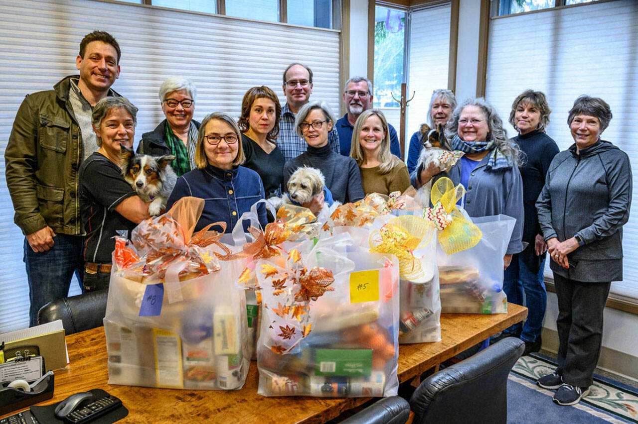 (Photo Courtesy Windermere Vashon) The Basket Brigade from 2019. This year, they will be serving and delivering assorted goods to 10 island families in time for Thanksgiving.
