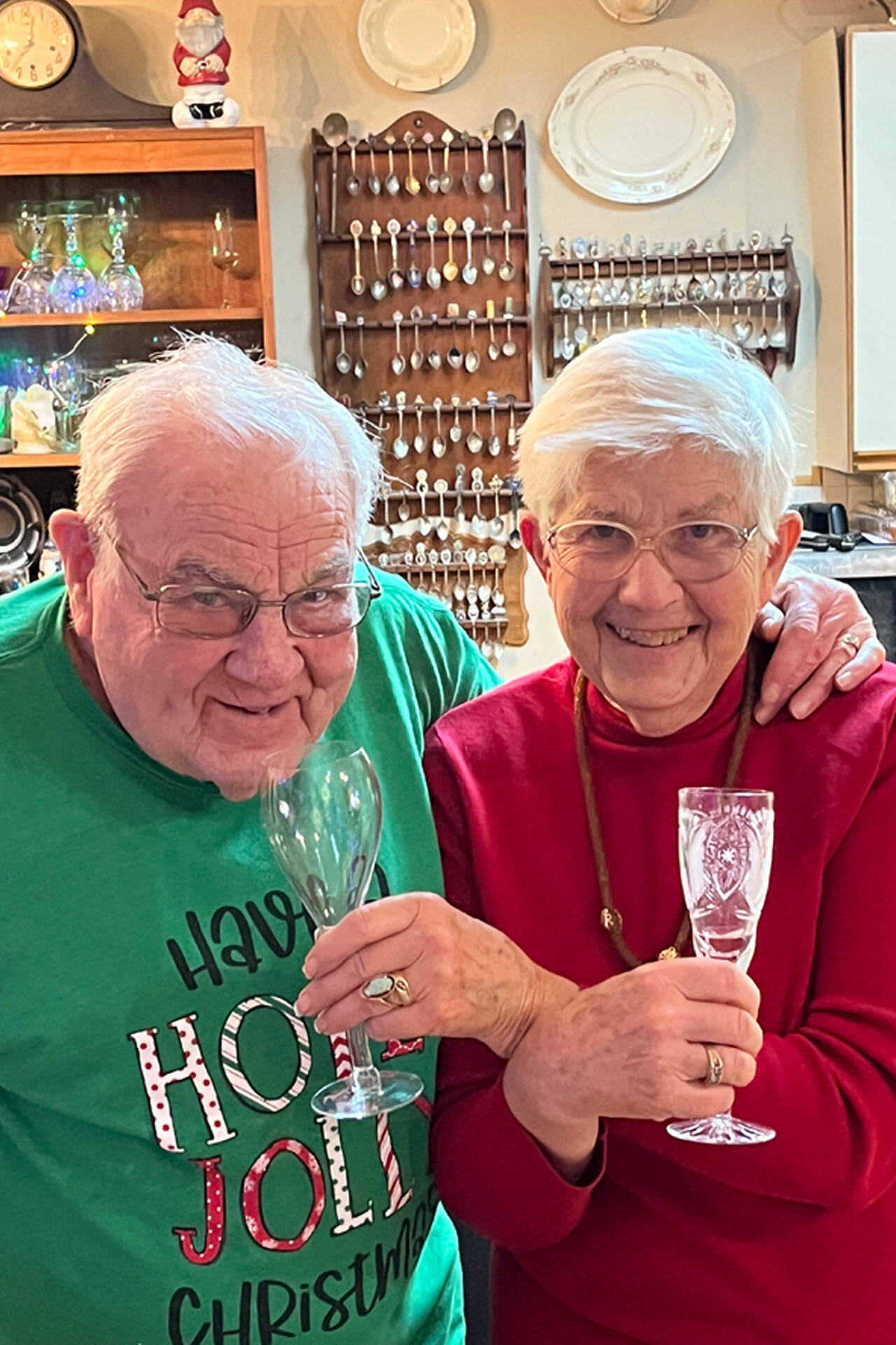 (Courtesy Photo) Douglas and Karlista Rickerson raise their glasses to 50 years.