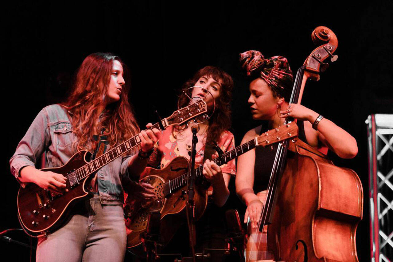 (Courtesy Photo) Rainbow Girls, a folk trio from northern California, were booked to play a show on Vashon when the COVID-19 pandemic hit. Now, they’ll finally take the stage again on Vashon on March 7, at Vashon Theatre.