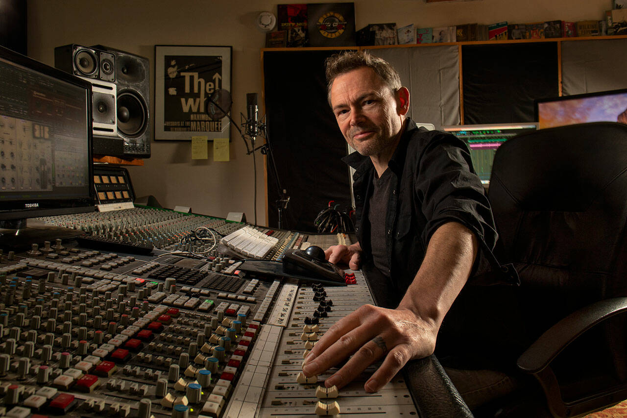 (Rick Dahms Photo) Martin Feveyear, a noted music producer and mixer, moved to Vashon in 2015.