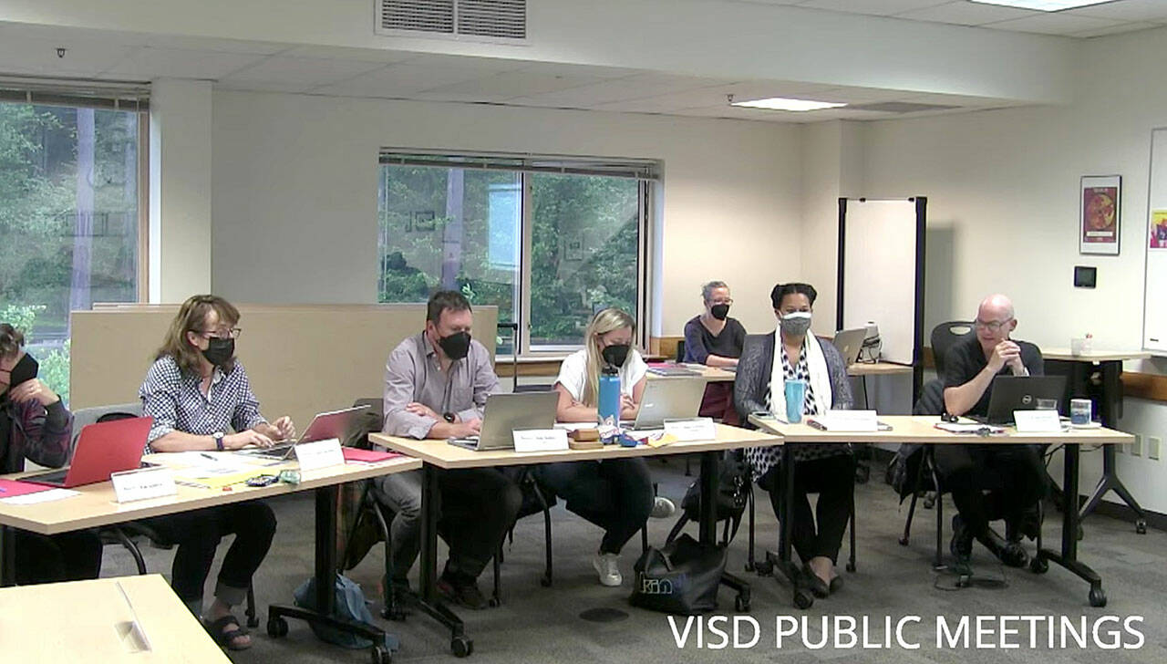 (Screenshot | YouTube VISD Public Meetings) At the May 26 school board meeting, Superintendent Slade McSheehy discussed the district’s high COVID case counts.