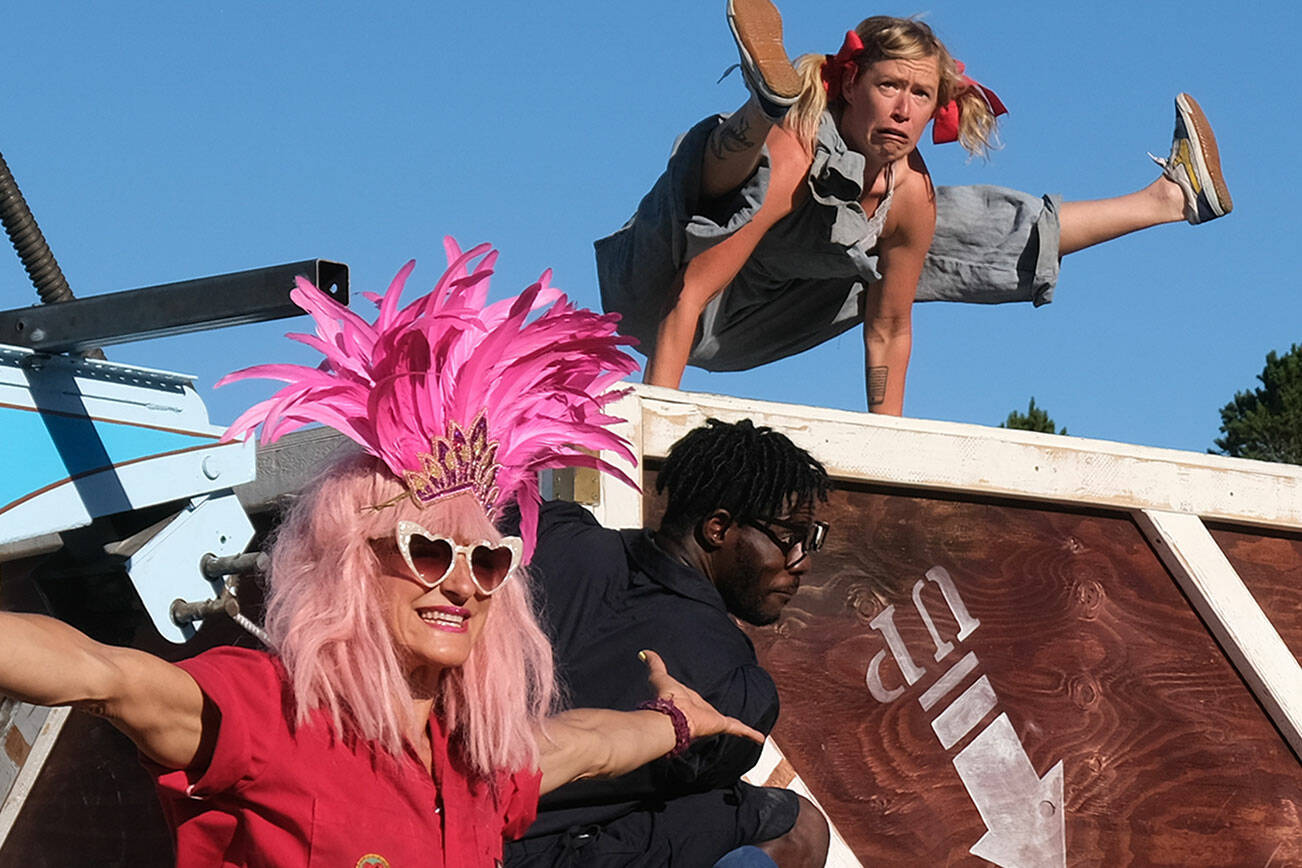 Up Up Up, a crane truck circus show, will soar again on Vashon Vashon