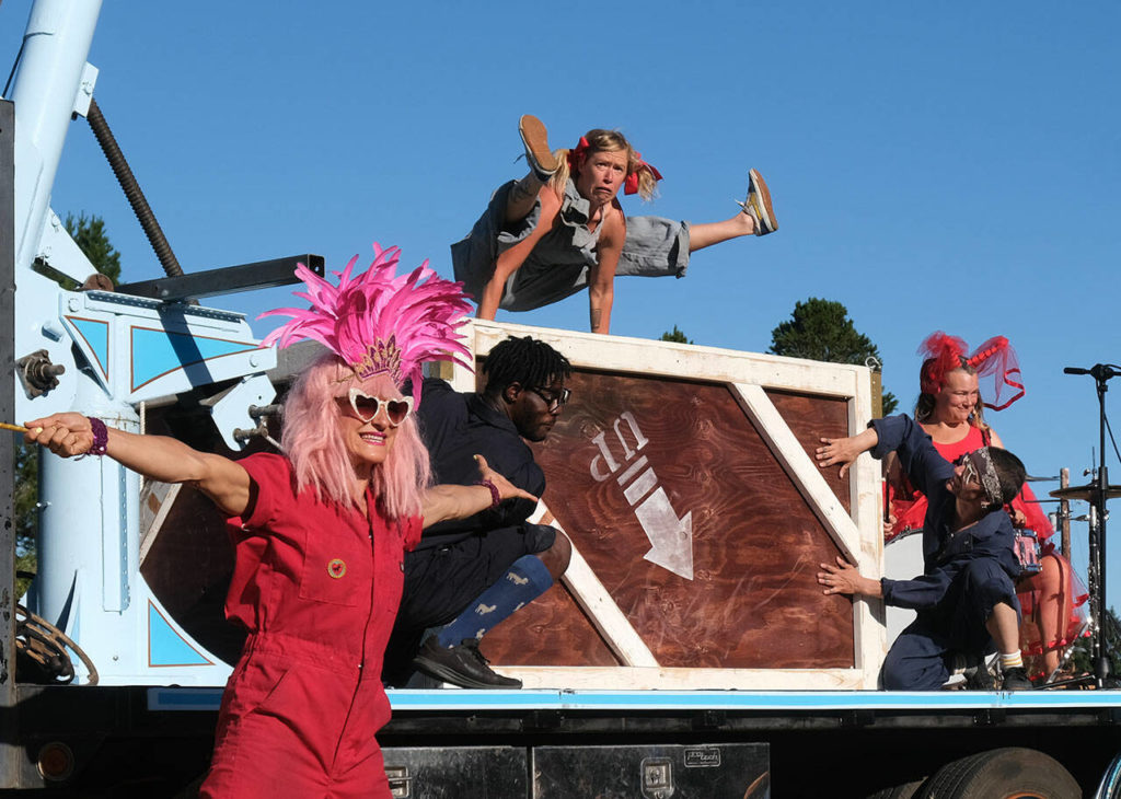 Up Up Up, a crane truck circus show, will soar again on Vashon Vashon