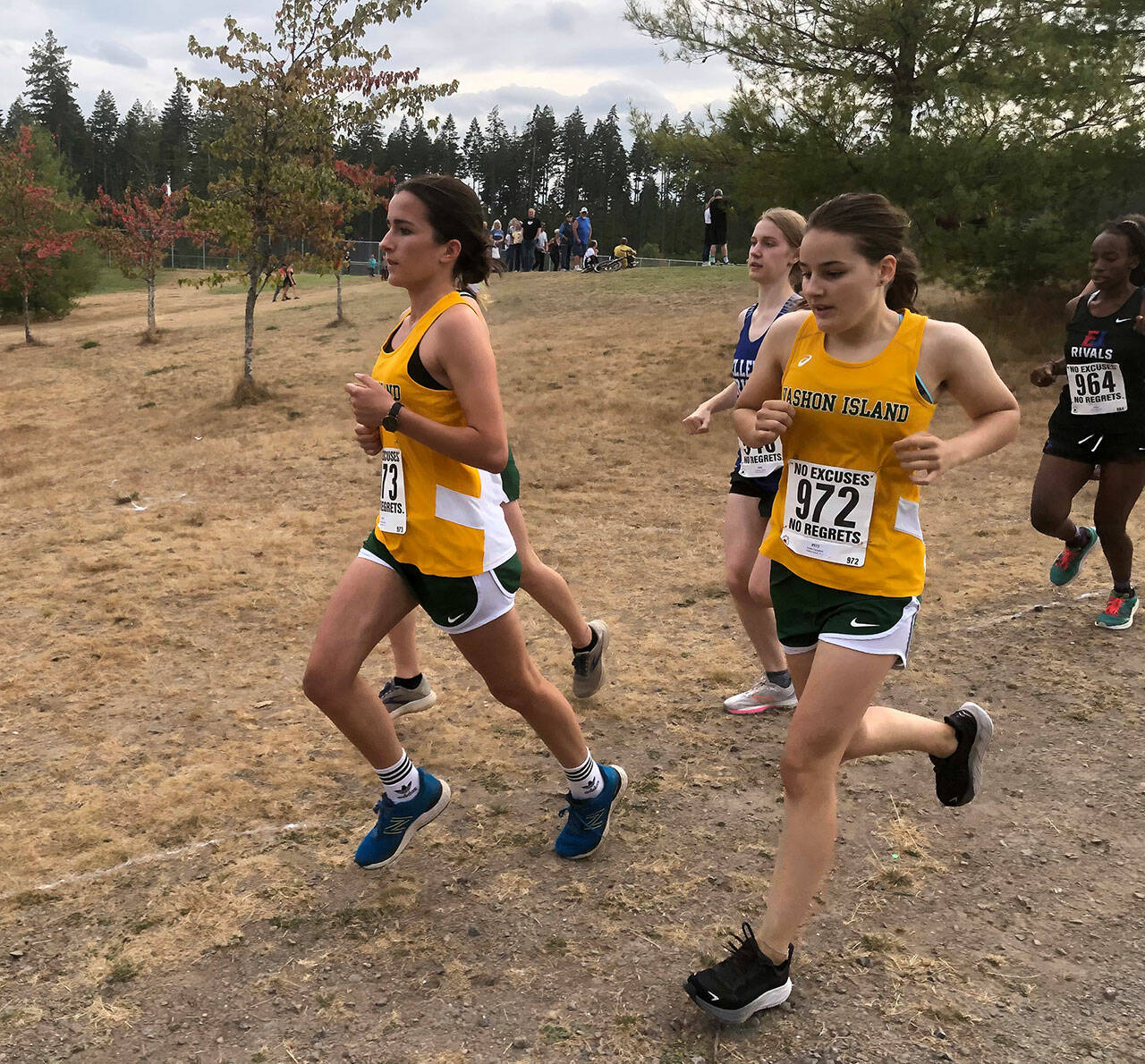 Courtesy Photo
Hannah Coicaud (left) and Emma Campbell (right) race together at Klahowya.