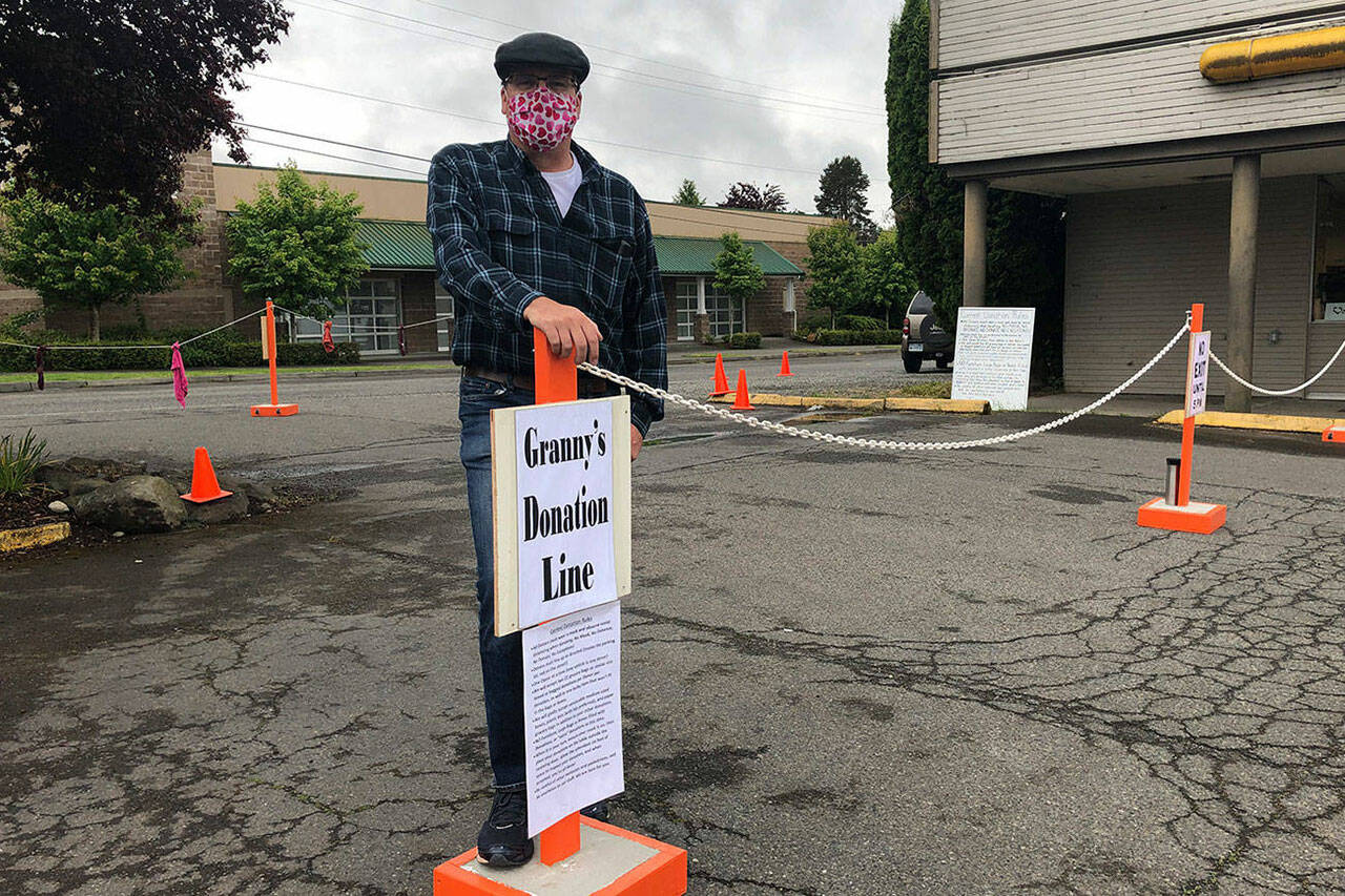 File Photo
Grannys Attic manager Tim Johnson, as the thrift shop re-opened its donations service in June of 2020.