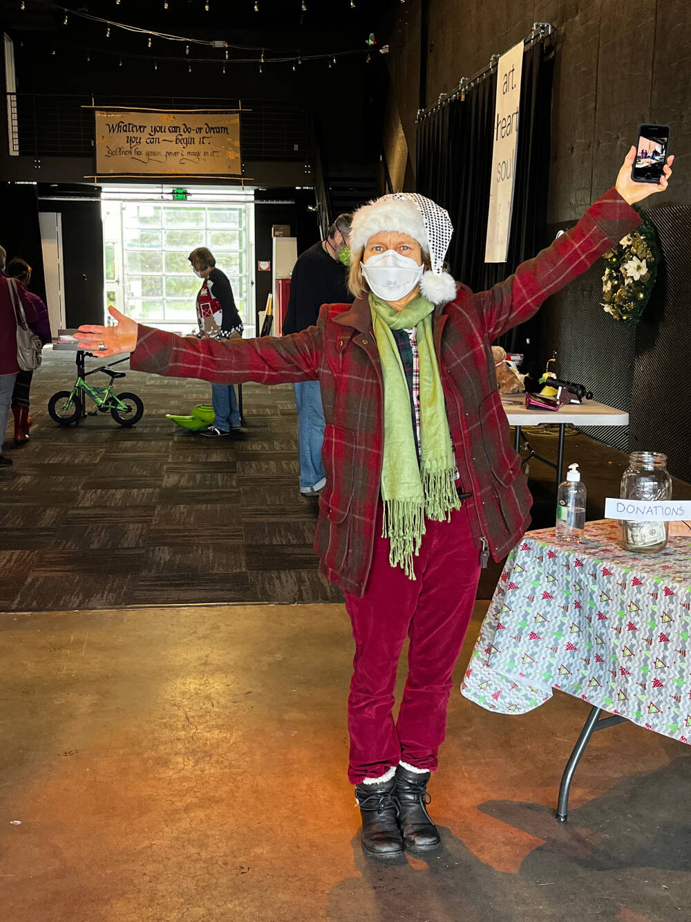 Open Space co-founder Janet McAlpin, preparing for last year’s Toy Swap (Courtesy Photo).