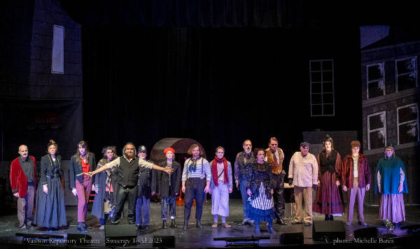 The ensemble of Vashon Repertory Theatre and Island Time Production’s “Sweeney Todd” (Michelle Bates Photo).