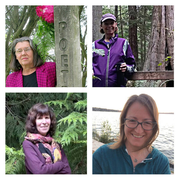 (Top, left to right) Ann Spiers, Sandra Noel, (bottom, left to right) Margaret Roncone and Katy E. Ellis will celebrate the cusp of spring with a poetry reading on March 19 (Courtesy Photos).
