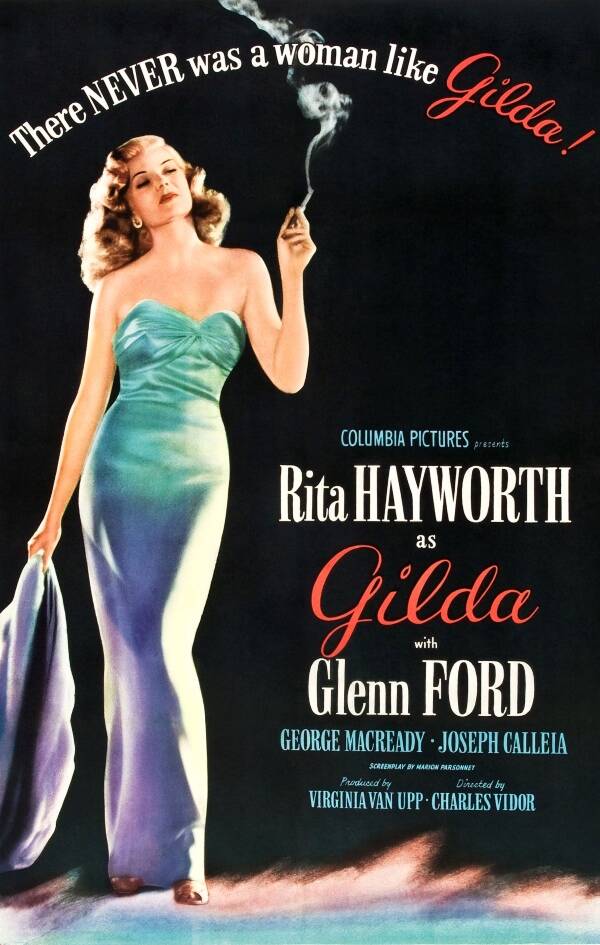 The glamorous Rita Hayworth starred in Gilda  a classic example of film noir (Courtesy Photo).