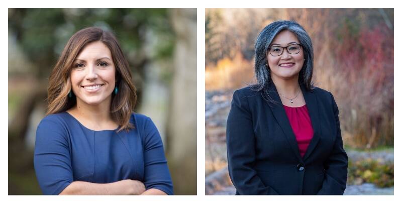 Teresa Mosqueda (left) and Sofia Aragon are running to represent District 8 on the King County Council (Courtesy Photos).