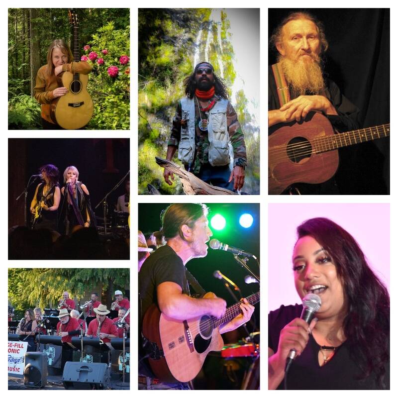 Among the many acts to play during this year’s Strawberry Festival are (left, top to bottom) Kat Eggleston, Wild Rumouors, The Portage Fill, (middle, top to bottom) Adrian Xavier, Publish the Quest, (right, top to bottom) John Browne and Chantel Jackson (Courtesy Photos).