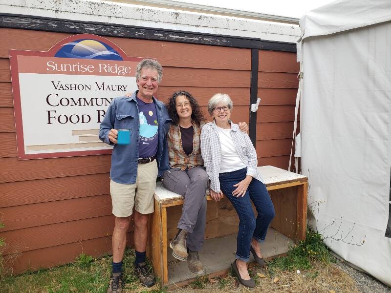 (Left to right) Steven Bergman, Nadine Edelstein and Jacquie Perry, at the new site for Every Sunday Recycling (Leslie Brown Photo).