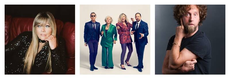 (Left to right) Jamie O’Neal, The Manhattan Transfer, and Josh Blue have upcoming shows at Vashon Center for the Arts (Courtesy Photos).