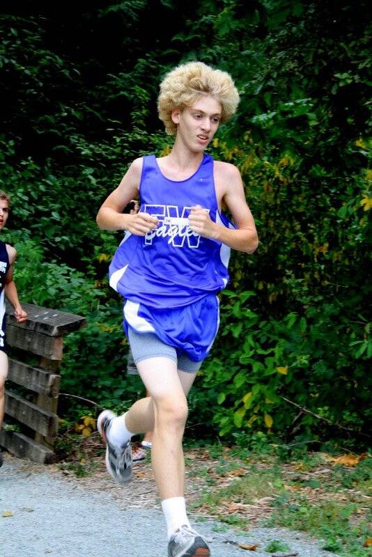 In this photo from September 2011, the author of this editorial competes during a cross country meet in Federal Way, garbed in an underwear-shorts combination which, at best, would be described as “extremely questionable” (Photo via Facebook).