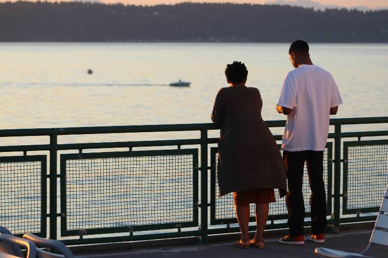 Ferry passengers take a ride from Tahlequah to Pt. Defiance last September (Alex Bruell Photo).