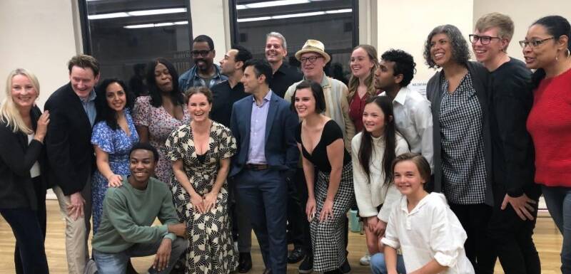 Lisa Peretti (far left) with the cast who performed her musical, “Winghaven Park,” at a private industry reading in New York City (Courtesy Photo).